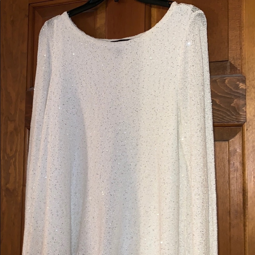 white blouse with sequin White House black market